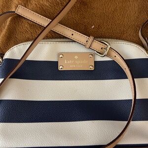 Kate Spade Navy & White Stripe Crossbody Purse